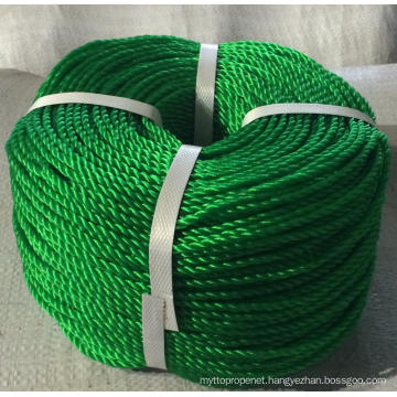 hot sales green polyethylene rope, twisted rope 5mm 400yards coil